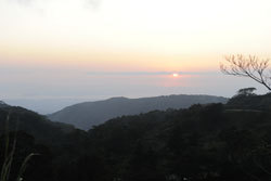 Monteverde uitzicht Pacific ondergaande zon